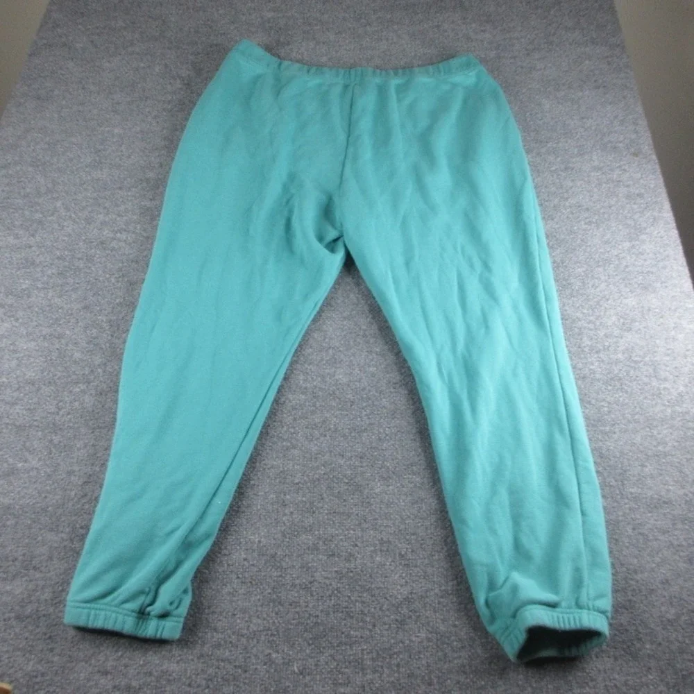 The North Face Sweatpants Womens 3XL Teal Joggers Tapered Pockets Logo Casual